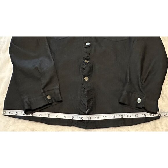 Women's Gray Button-Down Casual Shirt Viscose Polyester Blend Size XL - Picture 9 of 16